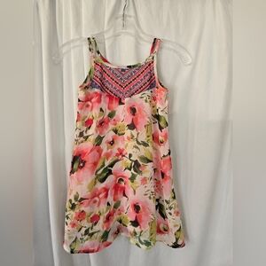Truly Me Pink Floral Cute Summer Casual Dress